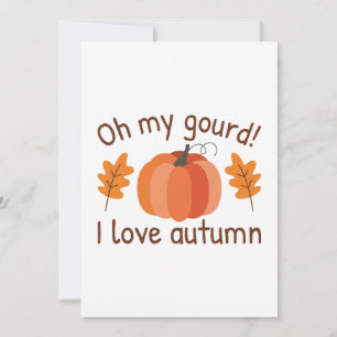 Carte De Remerciements Oh Mon Gourd J'Aime Automne