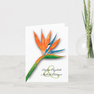 Carte De Remerciements Oiseau de paradis à l'aquarelle