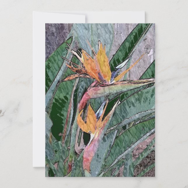 Carte De Remerciements Oiseau du Paradis (Devant)
