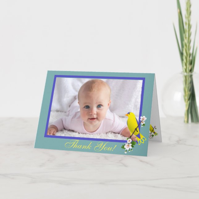 Carte De Remerciements Oiseaux (Devant)