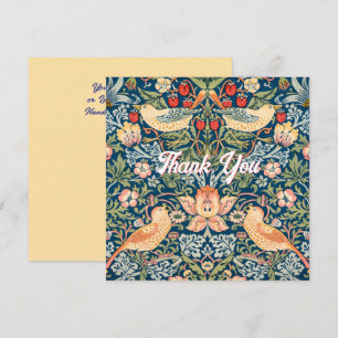 Carte De Remerciements Oiseaux mignons, Thief fraise Art Vintage