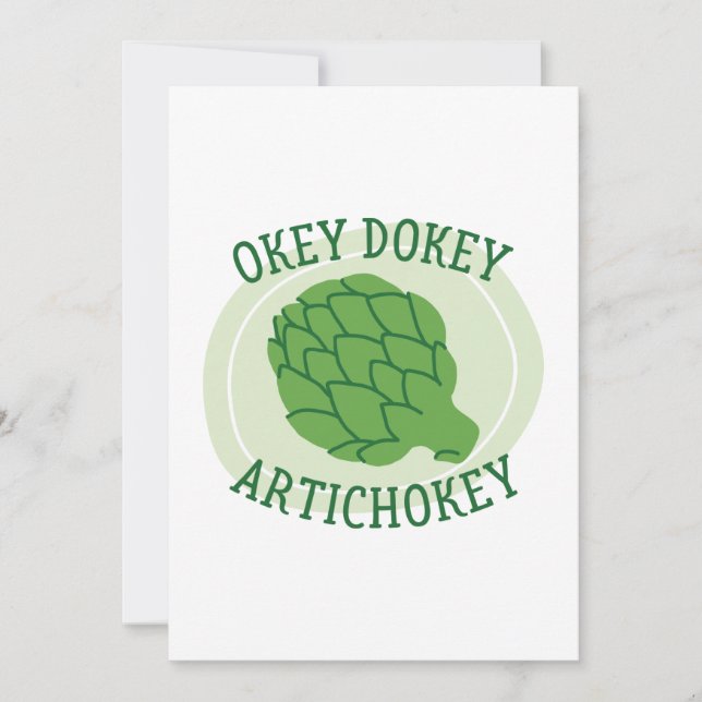 Carte De Remerciements Okey Dokey Artichokey (Devant)