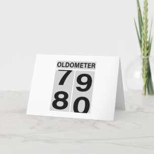 Carte De Remerciements Oldomètre 80e anniversaire