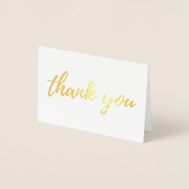 Carte de remerciements or plié. Feuille mariage mo (Devant)