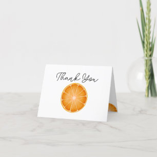 Carte de remerciements orange