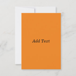 Carte De Remerciements Orange Create Your Own Add Text Custom
