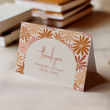 Orange et rose Retro Floral Super bébé plié