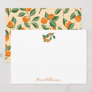 Carte De Remerciements Oranges Vintage Été Bohème Nature Personnalisé