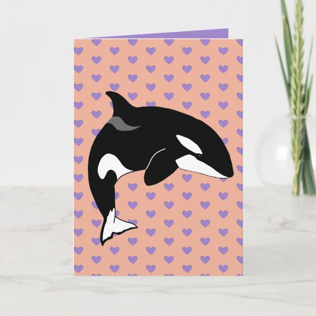 Carte De Remerciements Orca Valentines (Devant)