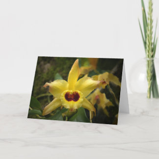 Carte De Remerciements Orchidée jaune