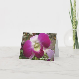 Carte de remerciements orchidée pourpre Dendrobium