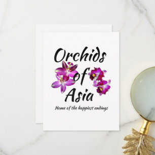 Carte De Remerciements Orchidées d'Asie