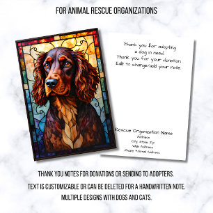 Carte De Remerciements Organisation de sauvetage de chiens de style vitra