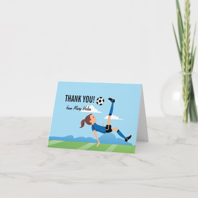 Carte de remerciements orienté du football de (Devant)