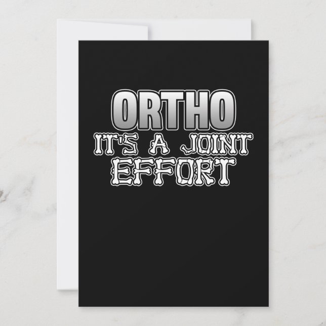 Carte De Remerciements Ortho Joint Effort Chirurgie Docteur Neurologie Su (Devant)