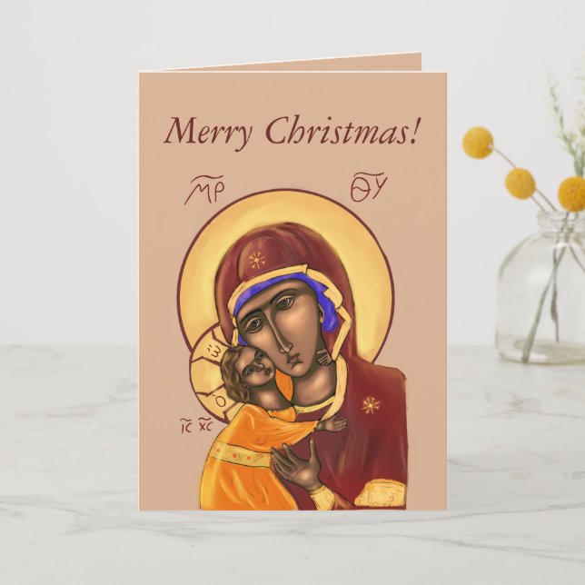 Carte De Remerciements Orthodox Icon Christmas Card (Recto)