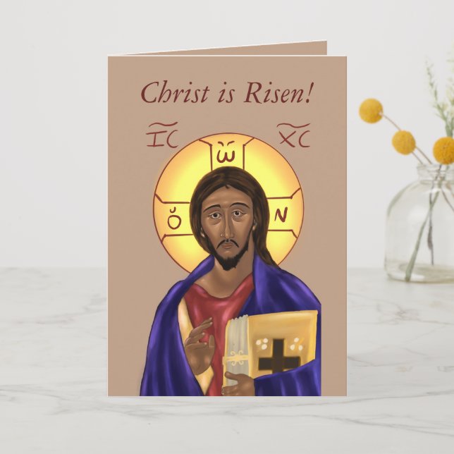 Carte De Remerciements Orthodox Icon Pascha Card (Recto)