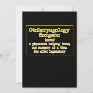 Carte De Remerciements Otolaryngologie Chirurgie Chirurgie Chirurgie Médi