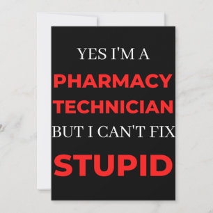 Carte De Remerciements Oui, je suis un technicien en pharmacie mais je ne