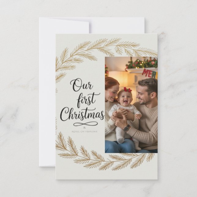 Carte De Remerciements Our First Christmas Together – Personalized (Devant)