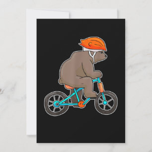 Carte De Remerciements ours à vélo sur ours à vélo