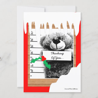 Carte De Remerciements Ours Criminel - Jailmate Noël Card Fête