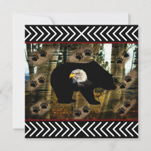 Carte De Remerciements Ours Noir Ourson Ourson Ourson Ours Empreintes de 