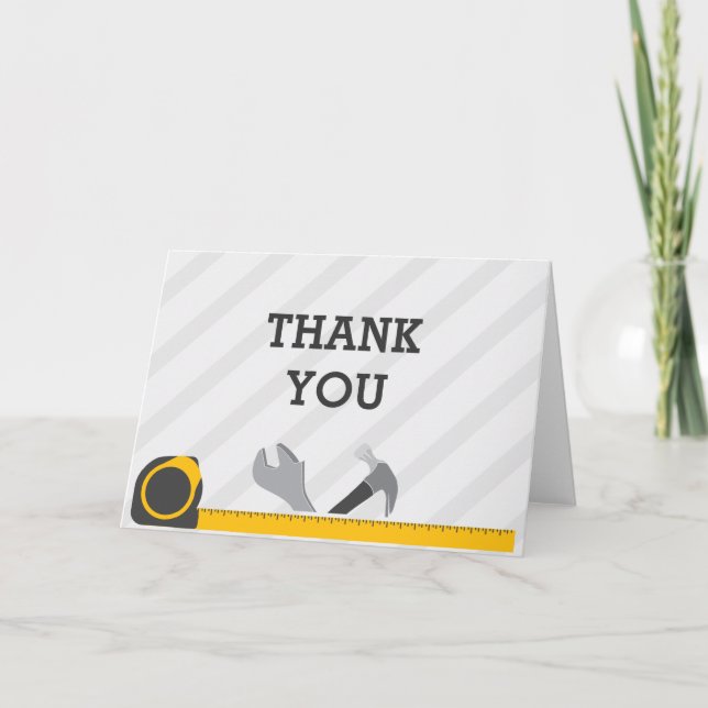 Carte De Remerciements Outils de construction (Devant)