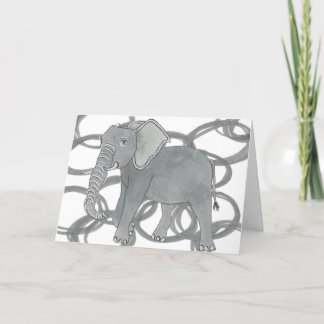 Carte De Remerciements Pach mignon l'éléphant - sautant par des cercles !