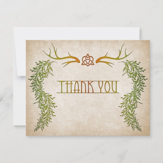 Carte De Remerciements Pagan Handfasting Mariage (Devant)