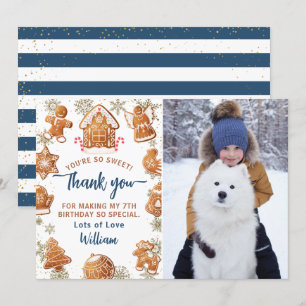 Carte De Remerciements Pain d'épices Décoration Fête Anniversaire Photo