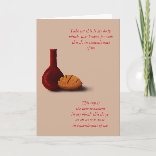 Carte De Remerciements Pain/vin (Devant)