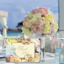 Pale Yellow Rose Thank You Card