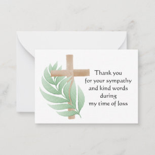 Carte de remerciements Palm Cross