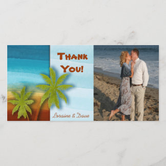Carte De Remerciements Palm Tree / Plage thème mariage / événement