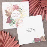 Pampas Grass et Mandala Boho rose et or