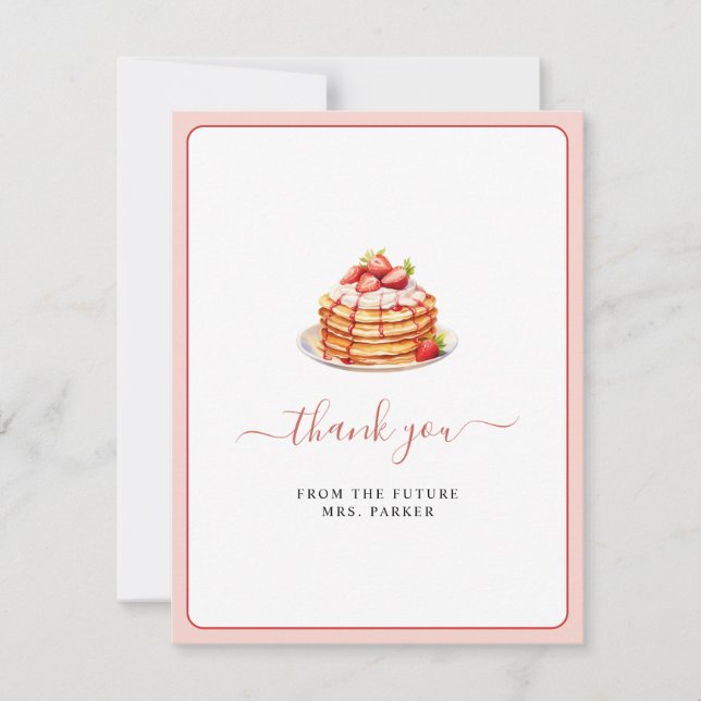 Carte De Remerciements Pancake Brunch Douche nuptiale Appartement (Devant)