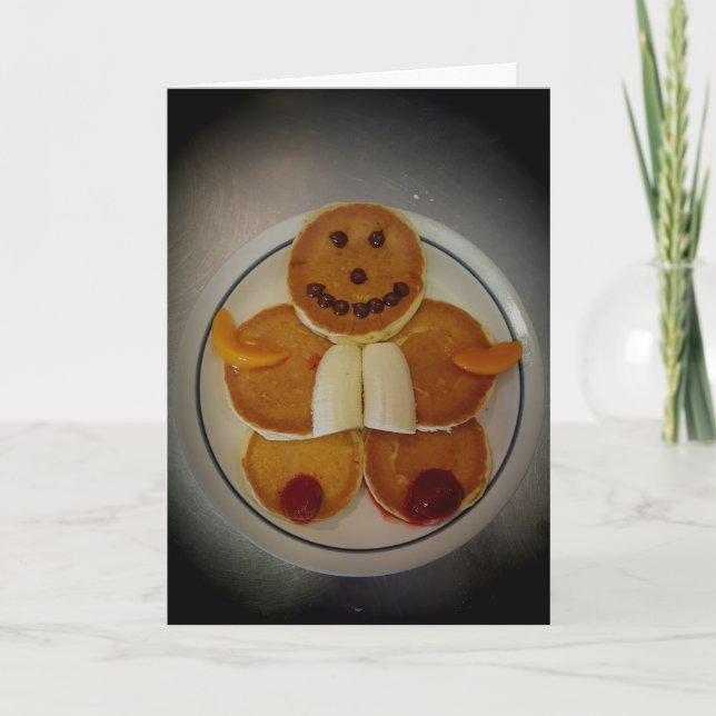 carte de remerciements "Pancake Man" (Devant)