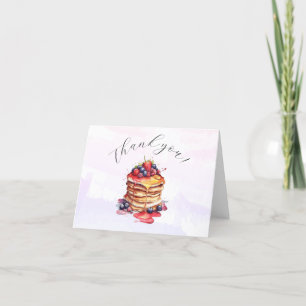 Carte De Remerciements Pancakes et Pacificateurs Baby shower Brunch