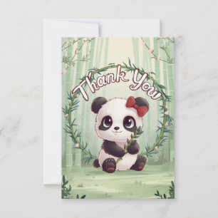 Carte De Remerciements Panda de salutation mignonne