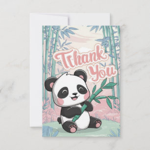 Carte De Remerciements Panda de voeux de charme