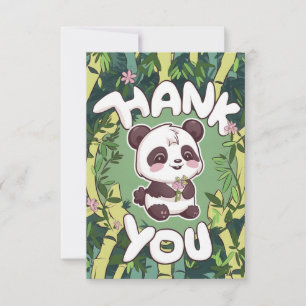 Carte De Remerciements Panda élégant et charmant