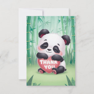 Carte De Remerciements Panda lunatique charmante