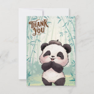 Carte De Remerciements Panda lunatique magique