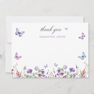 Carte De Remerciements Panneau de Bienvenue pour une Baby Shower Papillon