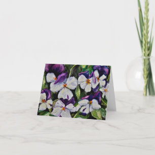 Carte De Remerciements Pansies
