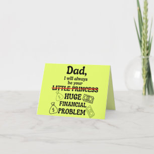 Carte De Remerciements Papa, je serai toujours ton énorme problème financ