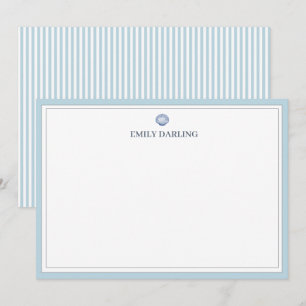 Carte De Remerciements Papeterie nautique personnalisée avec logo coquill