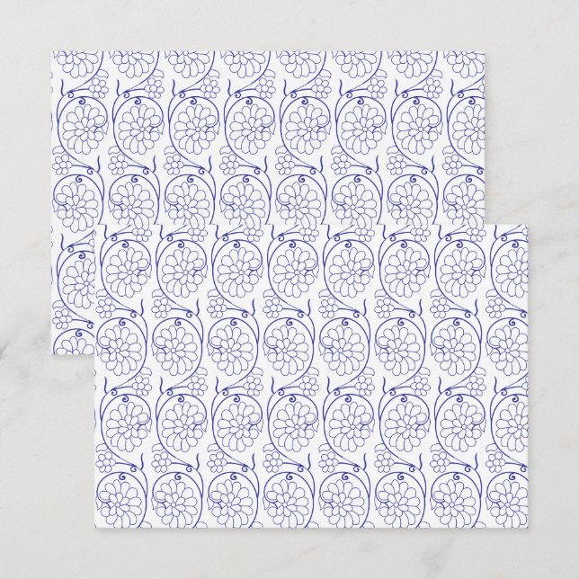 Carte De Remerciements Papier d'emballage blanc avec un subtil patte exte (Devant / Derrière)