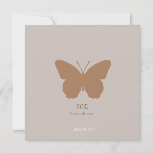 Carte de remerciements papillon